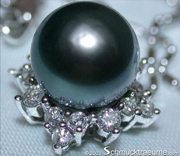 Eleganter Tahitiperle Brillanten Anhänger im Stern Design - Image 4