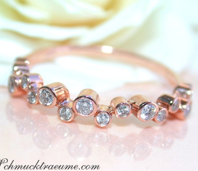 Graziler Diamanten Memory Ring in Roségold - Image 1 Graziler Diamanten Memory Ring in Roségold - Image 1