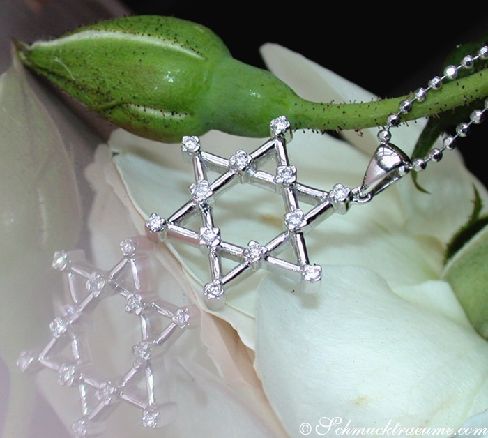 Attraktiver Davidstern Diamanten Anhänger - Image 2