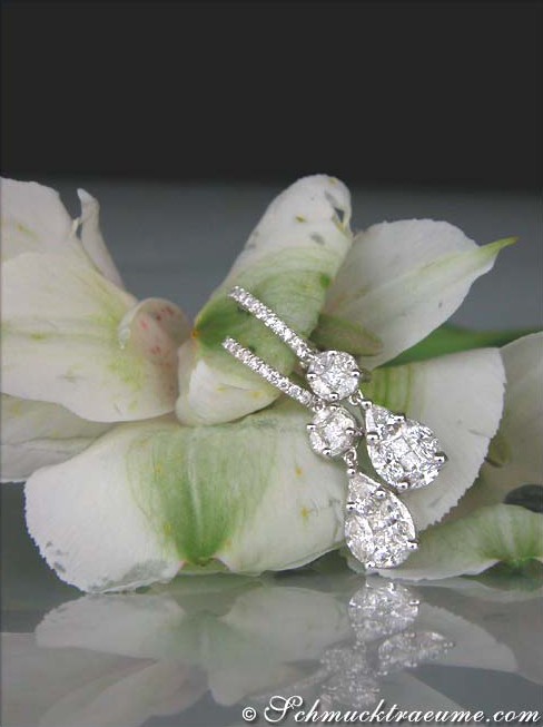 Herrliche Diamanten Ohrringe im Illusion-Design - Image 4