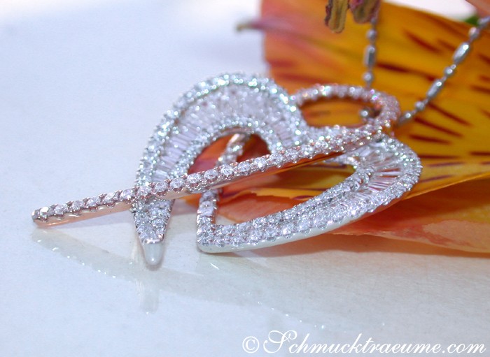 Bildschöner Brillanten Herz Anhänger mit Diamanten - Image 6