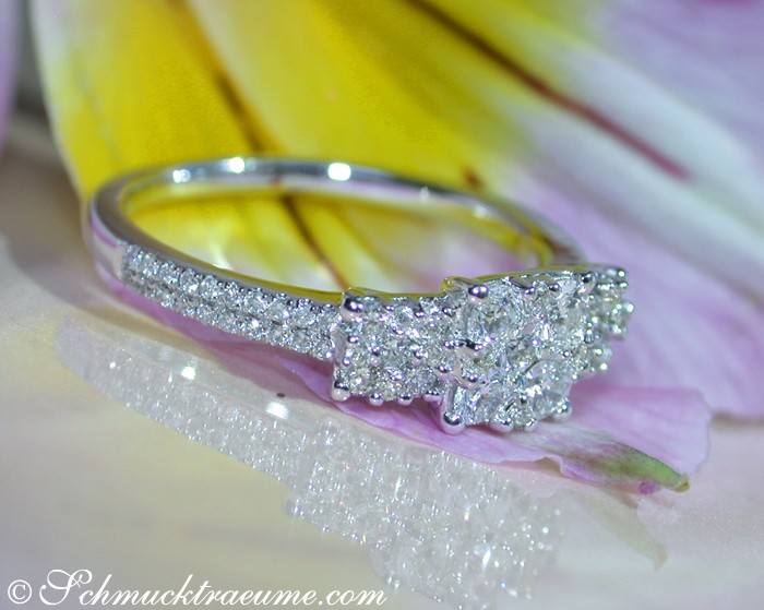 Bezaubernder Brillanten Carré Ring - Image 6