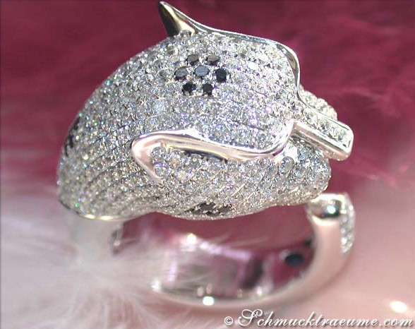 Stattlicher Panther Ring mit Brillanten - Image 5