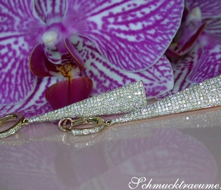 Gelbgold-Ohrringe mit 2.000 Karat Diamanten