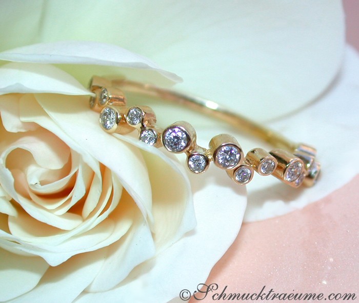 Charmanter Diamanten Memory Ring in Gelbgold - Image 2