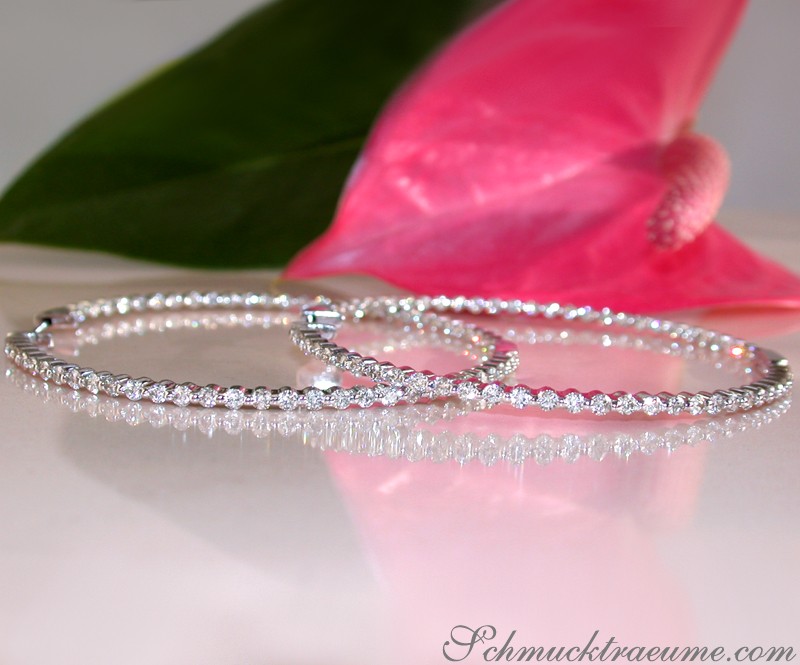 Prachtvoll große Diamanten Creolen (Ø 5,5 cm) - Image 3