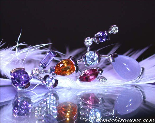 Feinster Multicolor Edelstein Brillanten Anhänger - Image 3