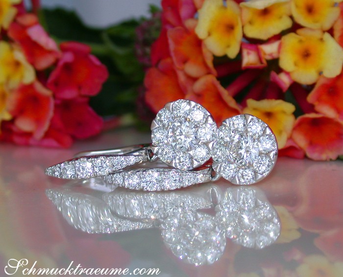 Erlesene Brillant Ohrringe (Illusion Design) - Image 4