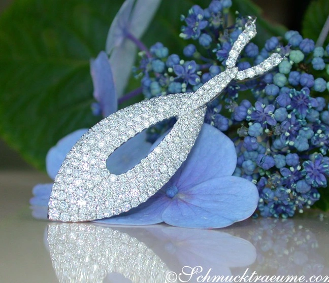 Exquisites Brillanten Collier in Weißgold 585 - Image 1 Exquisites Brillanten Collier in Weißgold 585 - Image 1