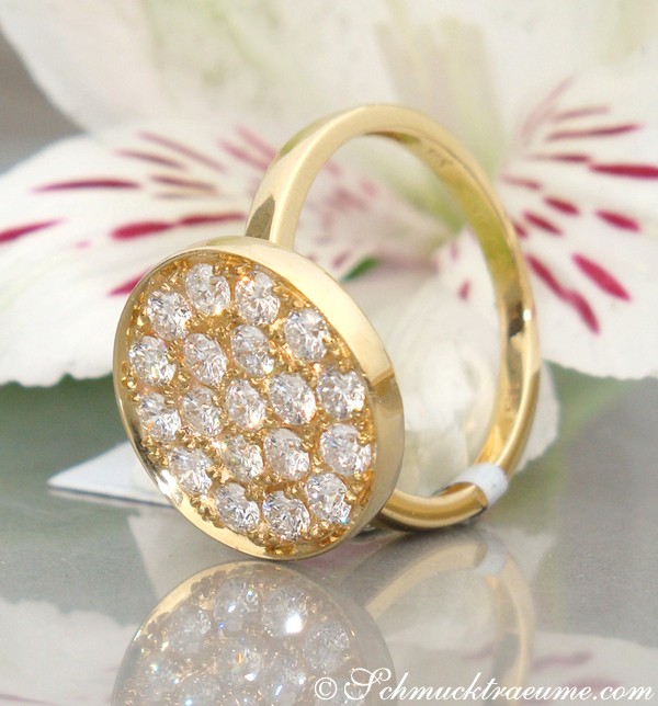 Ungewöhnlicher Brillant Ring in Gelbgold - Image 4