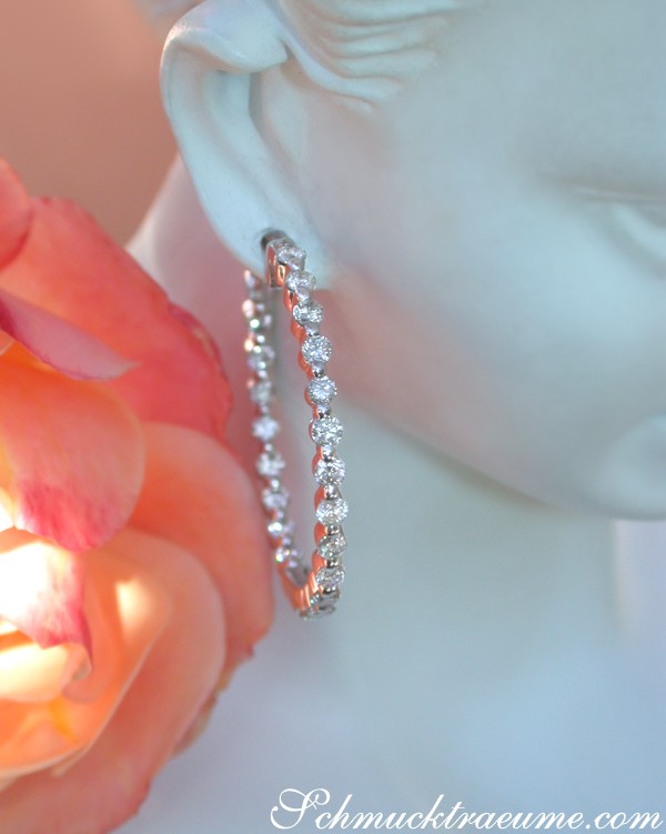 Feinste Diamanten Creolen (Ø 3,1 cm) - Image 5