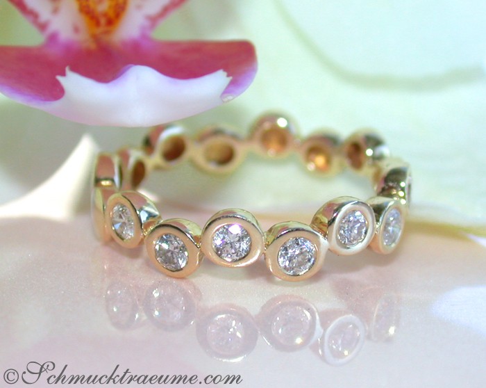 Edler Diamanten Memory Ring in Gelbgold - Image 2