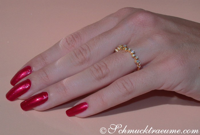 Charmanter Diamanten Memory Ring in Gelbgold - Image 4