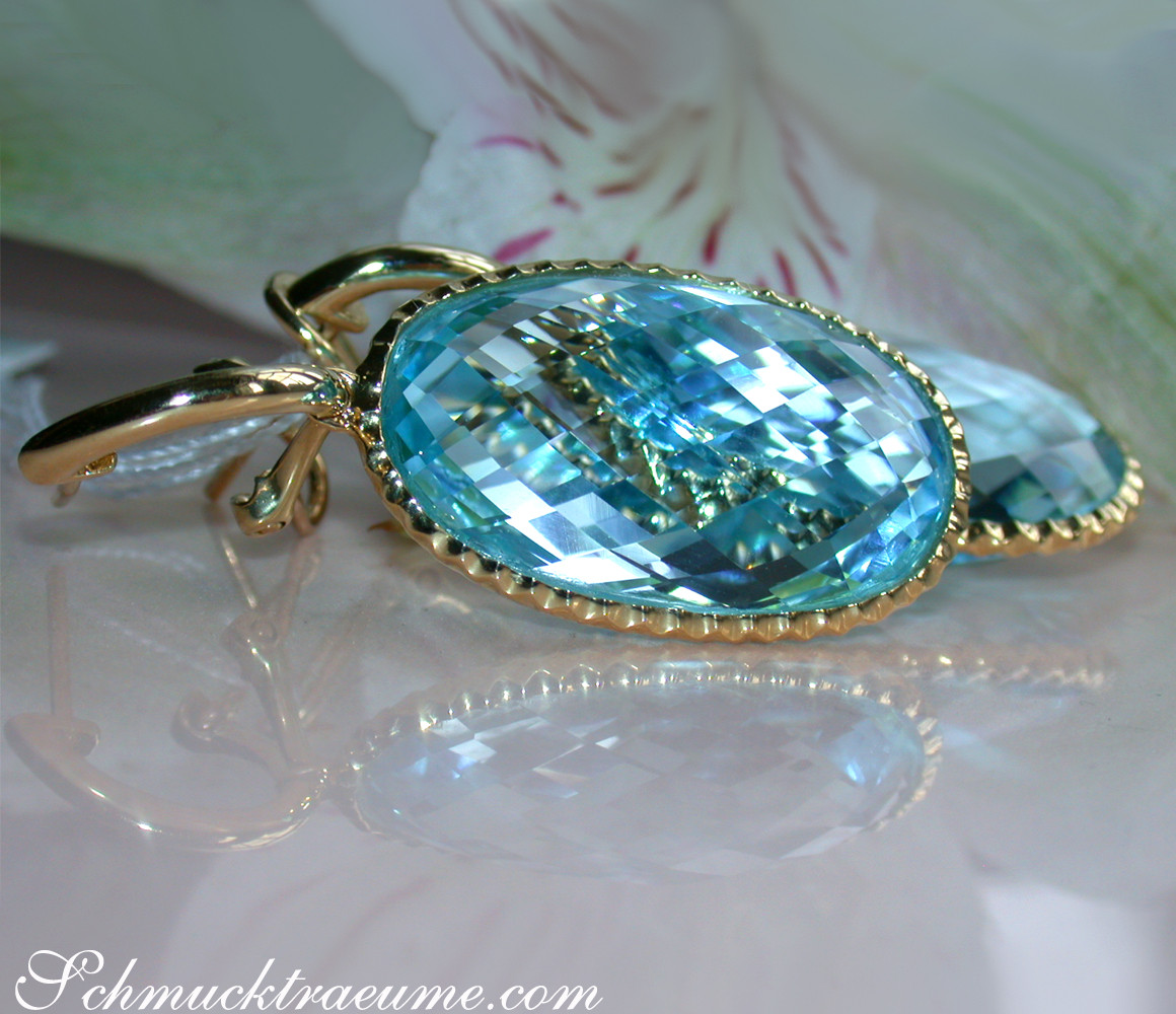 Beeindruckende Blautopas Ohrringe - Image 3