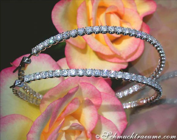 Exquisite Diamant Creolen in Weißgold 750 (Ø 5,40 cm) - Image 2