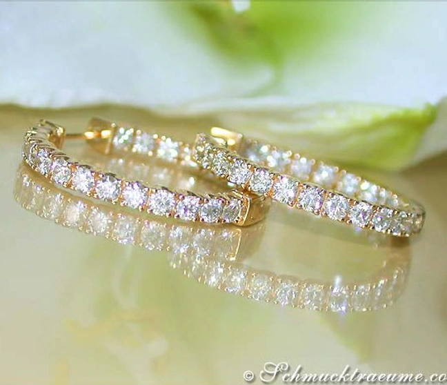 Klassische Brillanten Creolen in Gelbgold 585 - Image 1 Klassische Brillanten Creolen in Gelbgold 585 - Image 1