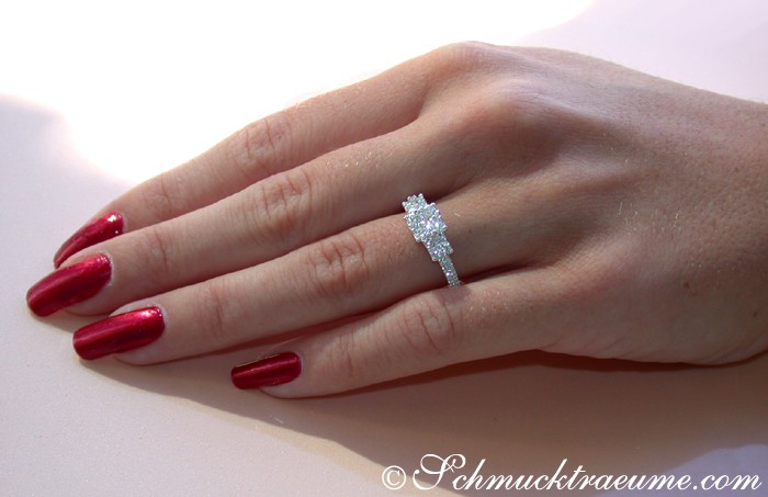 Bezaubernder Brillanten Carré Ring - Image 4