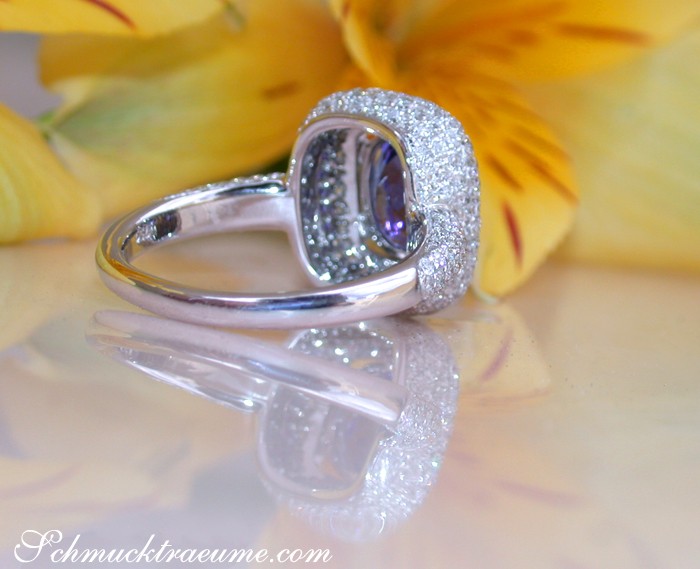 Bildschöner AAA Tansanit Ring mit Brillanten - Image 7