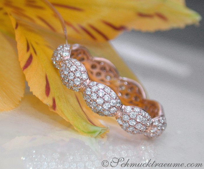 Feinster Brillant Pavé Memory Ring in Roségold - Image 2