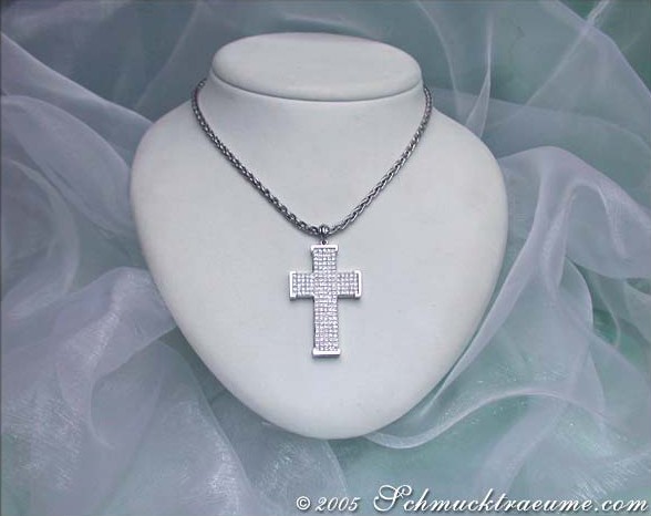 Exquisiter Diamanten Kreuz Anhänger (3,92 ct.) - Image 3