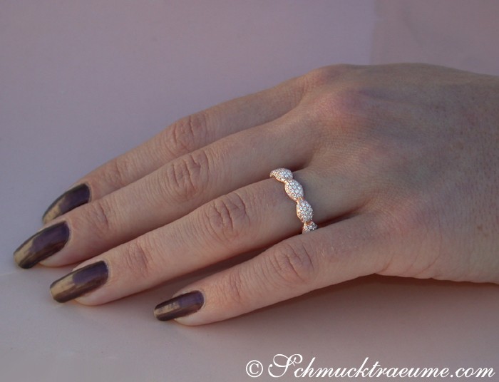 Feinster Brillant Pavé Memory Ring in Roségold - Image 4