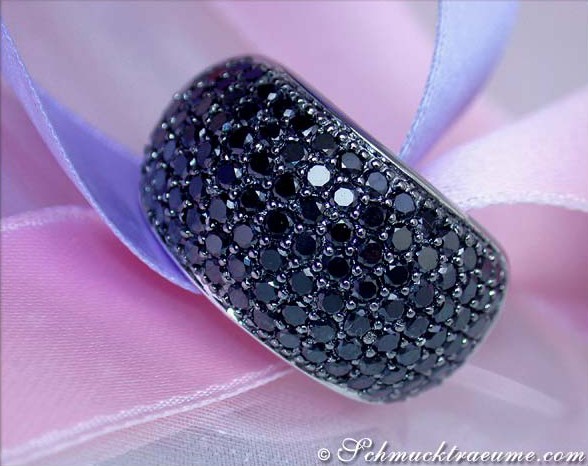 Schlichter schwarze Diamanten Ring - Image 5