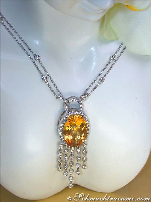 Attraktives Citrin Collier mit Brillanten - Image 6