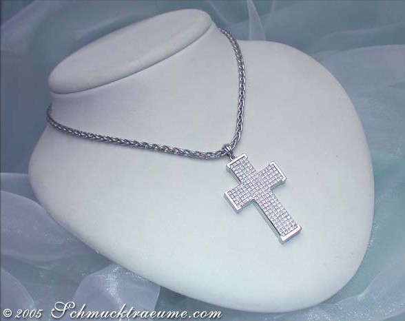 Exquisiter Diamanten Kreuz Anhänger (3,92 ct.) - Image 5