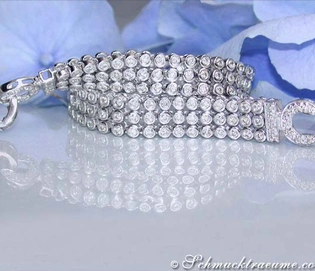 Diamanten-Armband in Weißgold 585 mit 2.840 Karat Diamanten