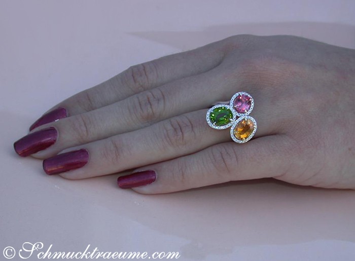 Femininer Turmalin Ring mit Brillanten - Image 8