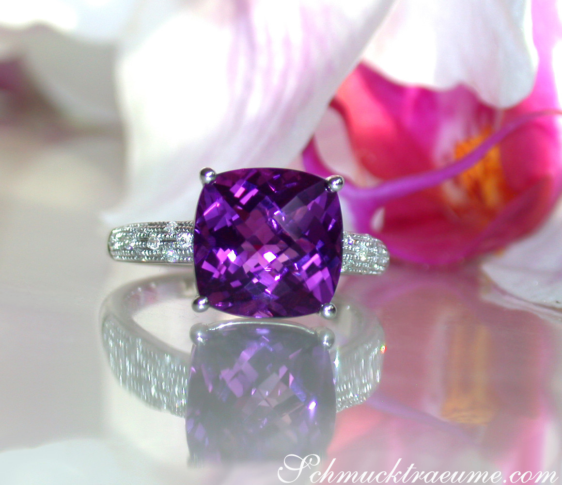 Charmanter Amethyst Ring mit Diamanten - Image 11