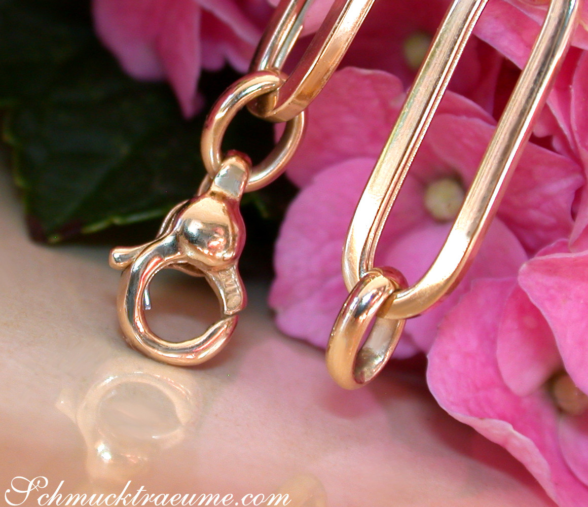 Gold Pur: Auffallende Paperclip Halskette / Collier in Gelbgold 585 - Image 12