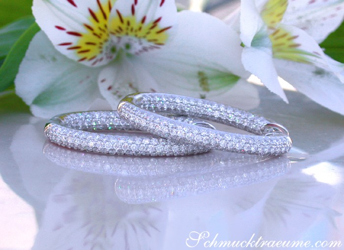 Ovale Diamanten Pavé Creolen - Image 5