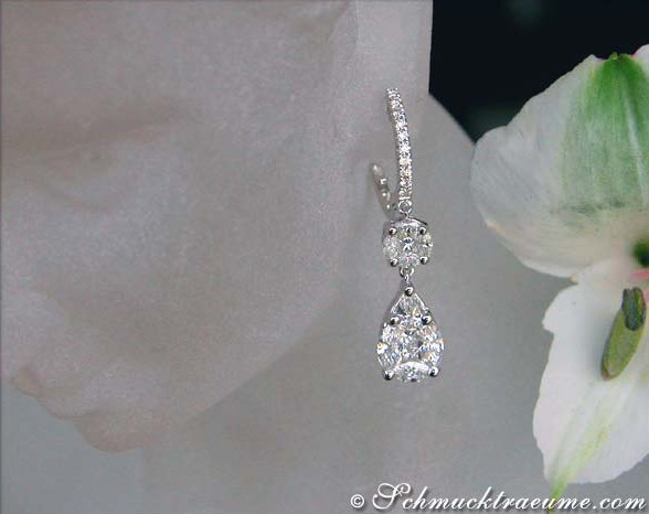 Herrliche Diamanten Ohrringe im Illusion-Design - Image 6