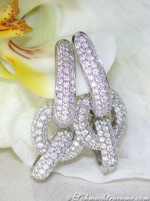 Wandelbare Südseeperlen Brillanten Ohrgehänge / Anhänger - Image 16