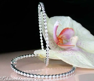 Weißgold 750 Creolen mit 4.050 Karat Brillanten