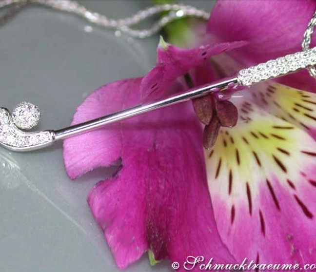 Attraktiver Brillanten Golfschläger Anhänger in Weißgold 750 - Image 1 Attraktiver Brillanten Golfschläger Anhänger in Weißgold 750 - Image 1