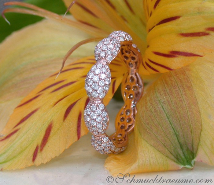 Feinster Brillant Pavé Memory Ring in Roségold - Image 3