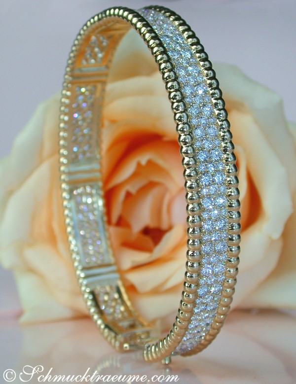 Exquisiter Brillanten-Armreif mit 6,35 ct. in Gelbgold 750