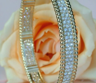 Exquisiter Brillanten-Armreif mit 6,35 ct. in Gelbgold 750