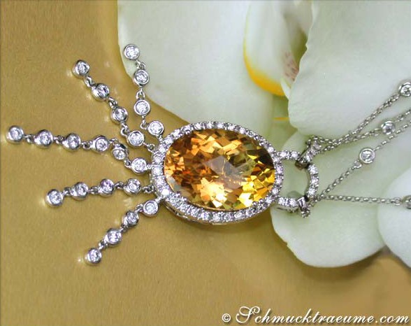 Attraktives Citrin Collier mit Brillanten - Image 4
