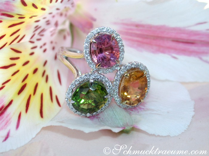 Femininer Turmalin Ring mit Brillanten - Image 4