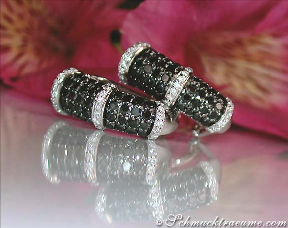 Aparte schwarze Diamanten Ohrstecker - Image 3