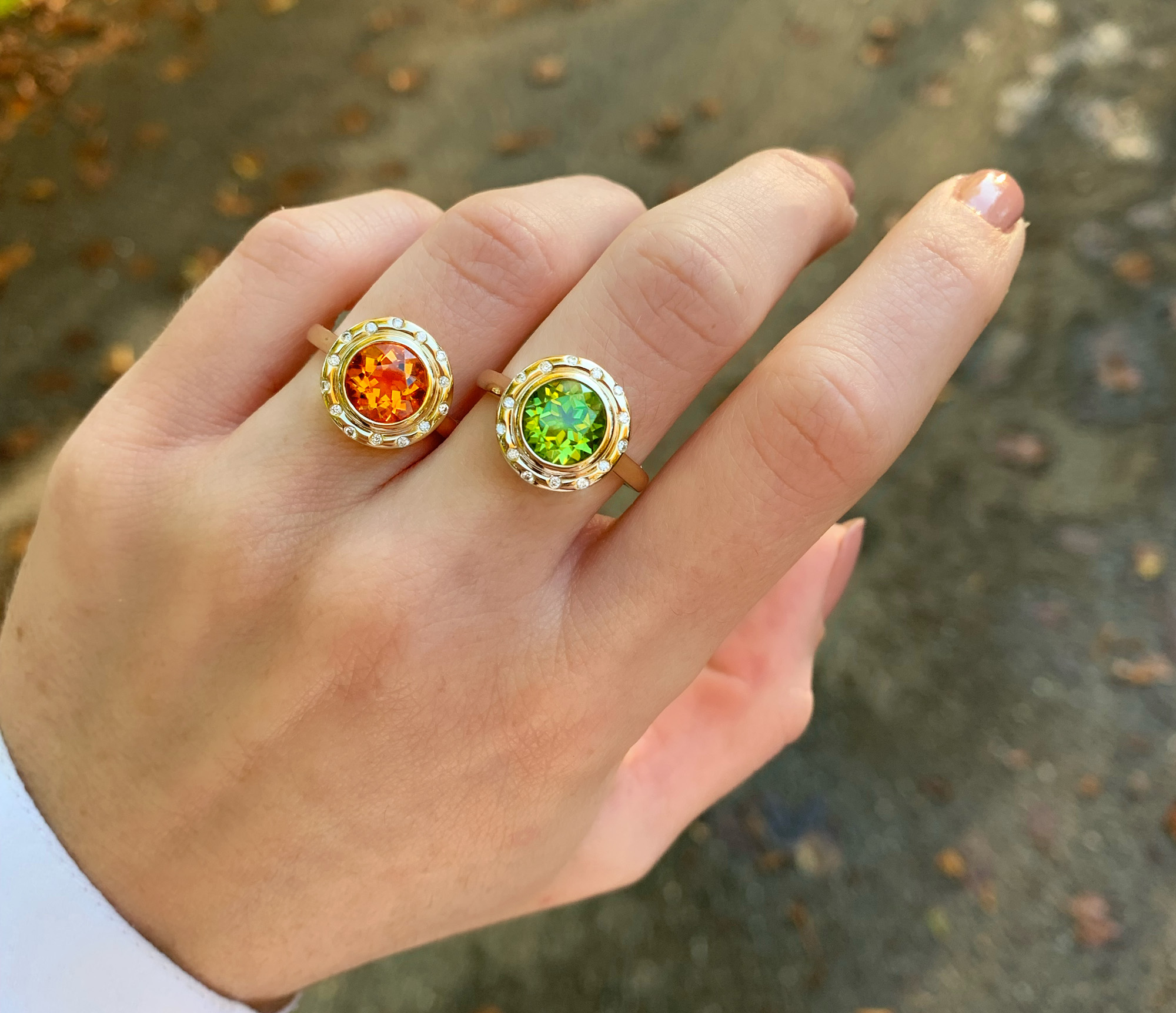 Ring "Orbit" mit Peridot und Brillanten - Image 13