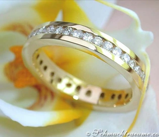 Brillanten-Memory-Ring in Gelbgold 750 mit funkelnden Diamanten