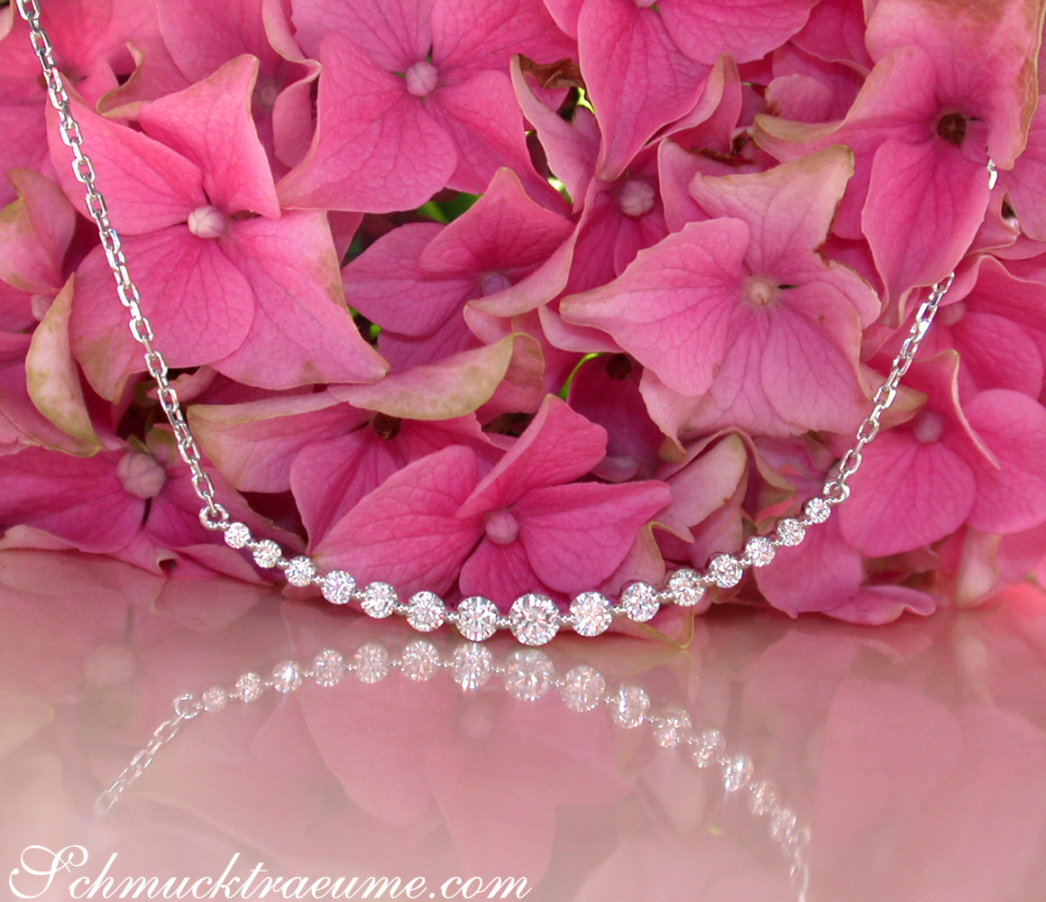 Brillanten Halskette "Schwebender Diamant" - Image 6