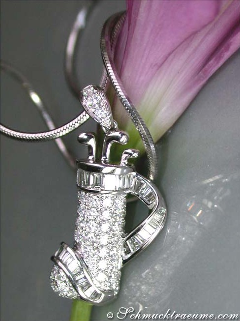 Exquisiter Diamanten Golfbag Anhänger in Weißgold 750 - Image 4