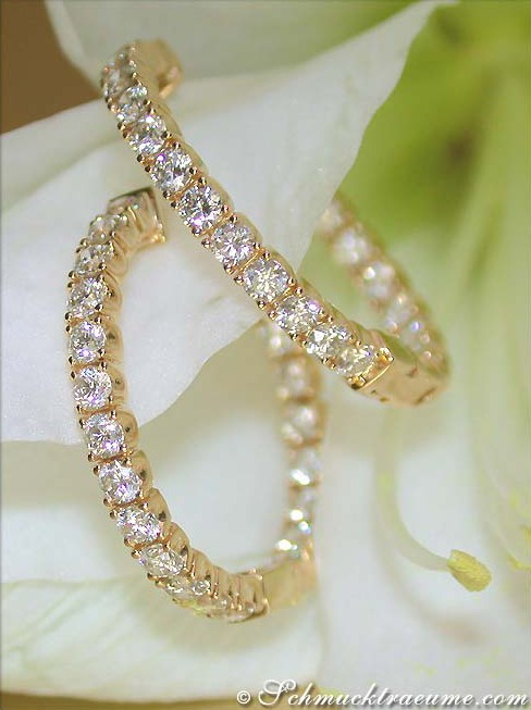 Klassische Brillanten Creolen in Gelbgold 585 - Image 2