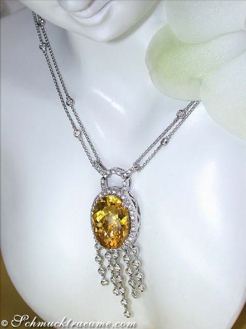 Attraktives Citrin Collier mit Brillanten - Image 3
