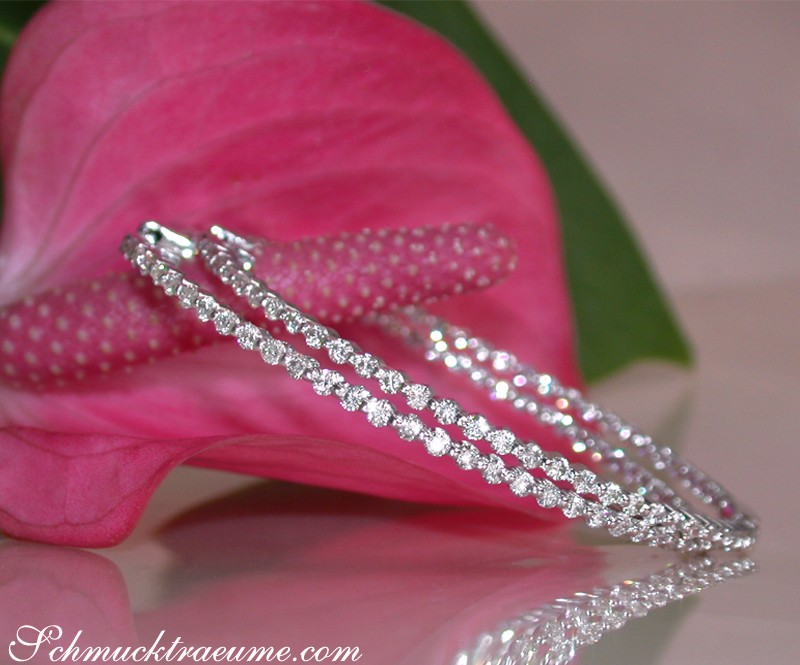 Prachtvoll große Diamanten Creolen (Ø 5,5 cm) - Image 9